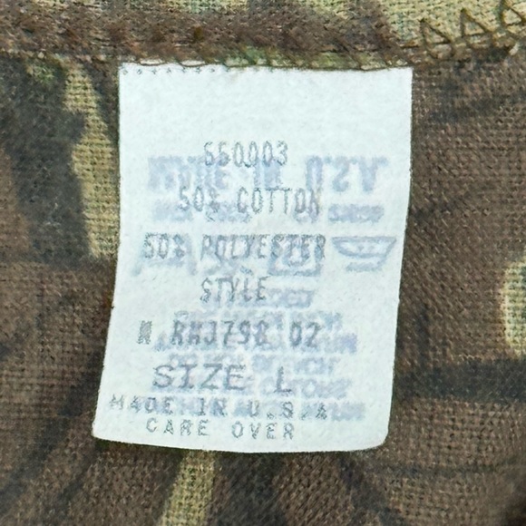 Vintage Realtree Camo Hunting Sheer Lightweight Cover Up Jacket Made in USA LG - Picture 6 of 9